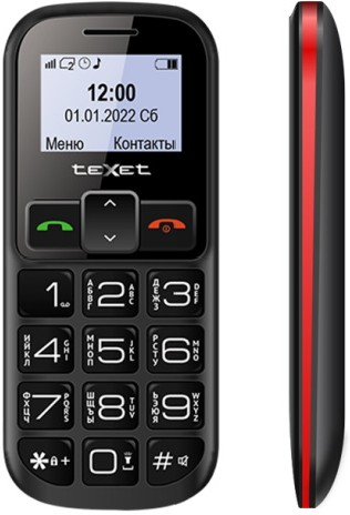 Мобильный телефон Texet TM-B322 Black-Red