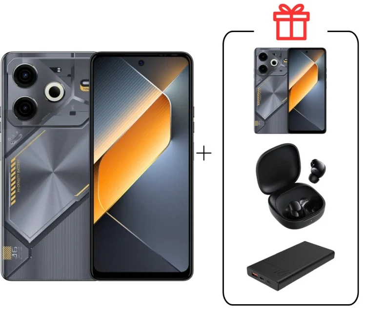 Смартфон Tecno Pova 6 Neo 8/128Gb Speed Black + Подарок Смартфон Tecno Pova 6 Neo 8/128Gb Speed Black + Подарок Bнешний аккумулятор Astero 10 PD 10000мАч Black + Подарок Наушники Buds 6 Play Black купить,NaN