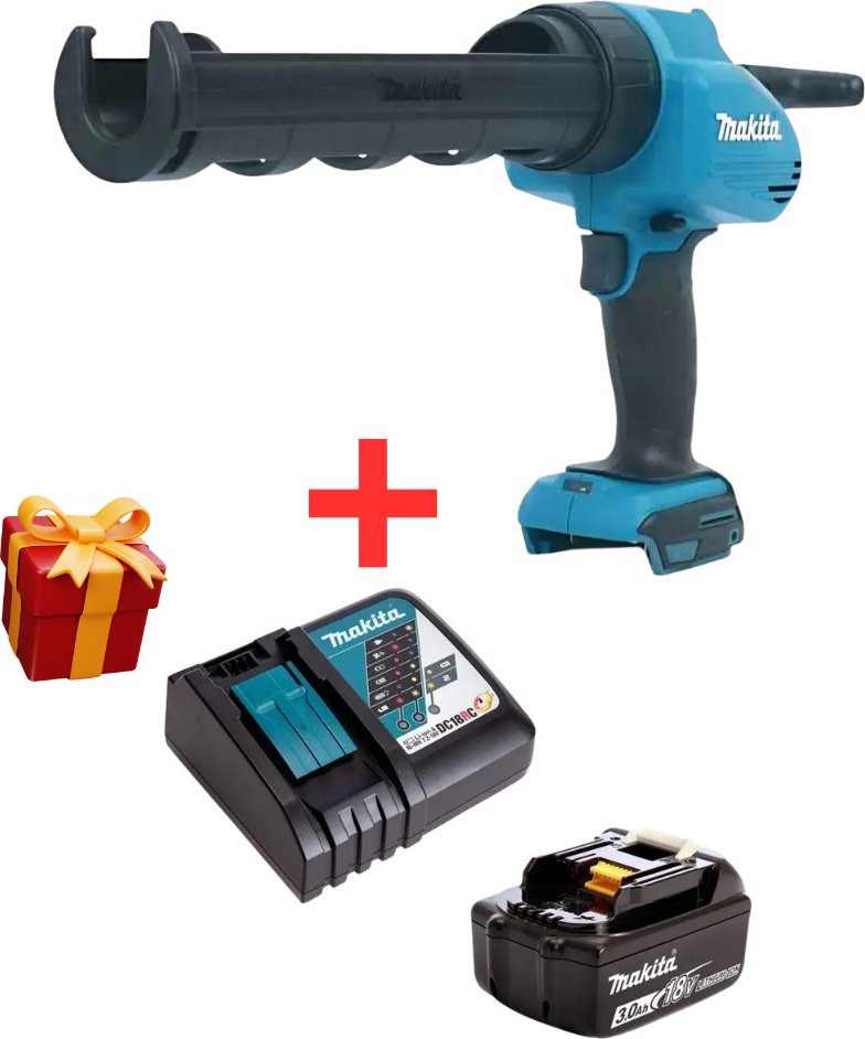 Пистолет Makita полузакрытый DCG180Z+191A25-2 для баллонов 300 мл купить,NaN