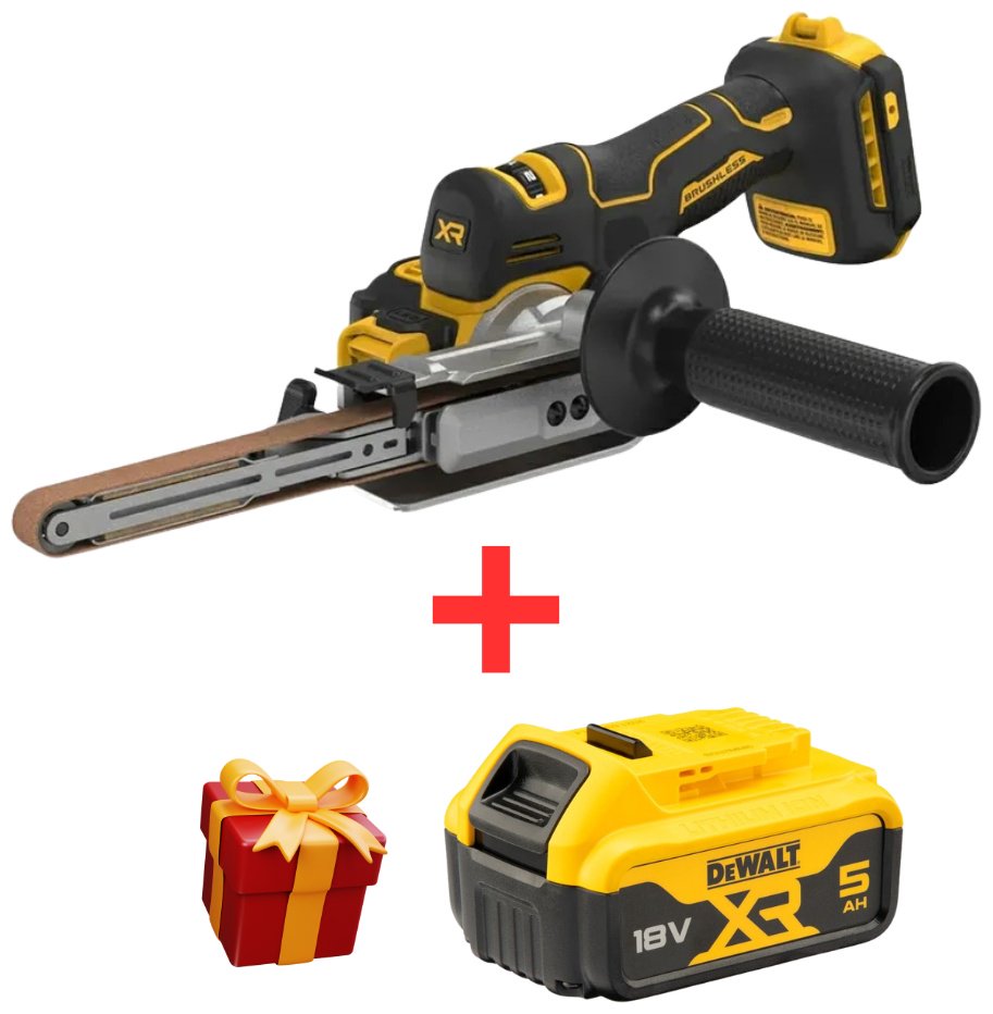 Ленточная шлифмашина DeWALT DCM200N+DCB184 купить,NaN