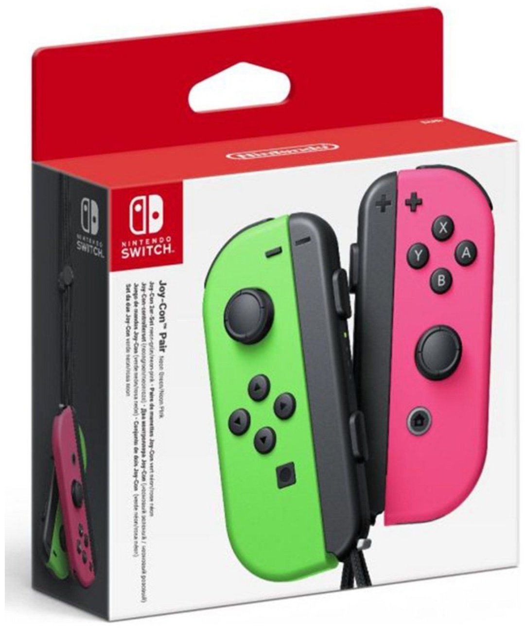 Игровой контроллер Nintendo Joy-Con зеленый-розовый