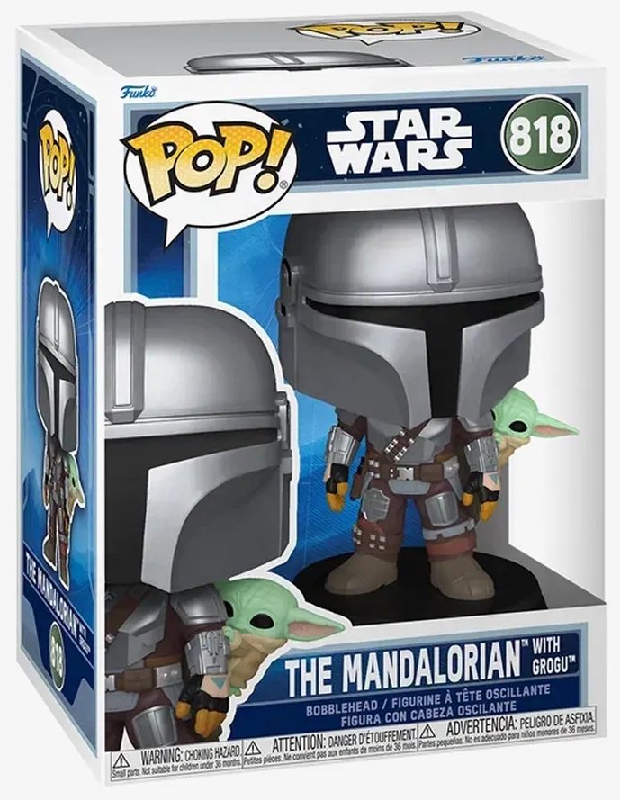 Funko Pop! Star Wars Mandalorian and Grogu Мандалорец и Грогу 818 10 см 1 шт купить,12990