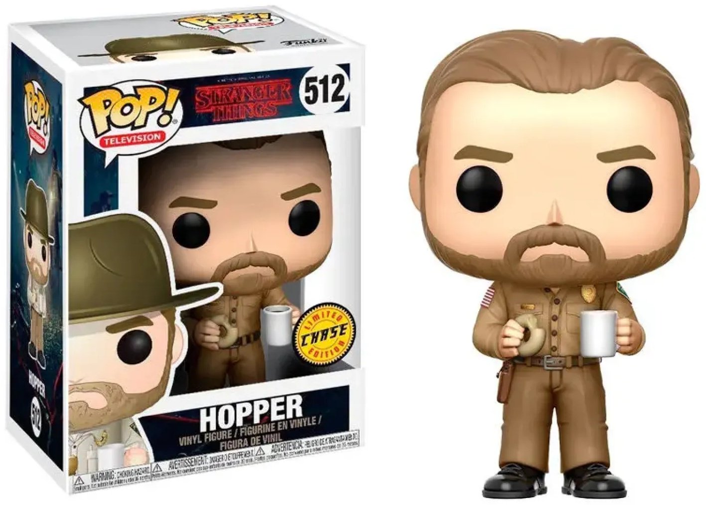 Funko Stranger Things, Hopper w/Donut Chase 9.5 см 1 шт купить,19900