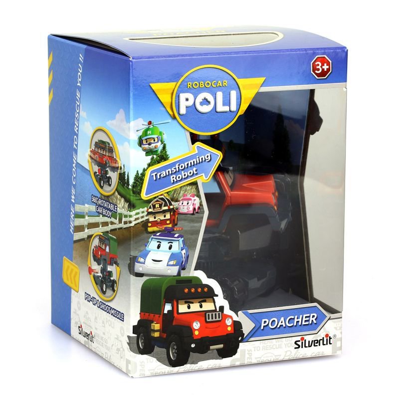 Машинка Poli Трансформер Почер 83360 красная купить,NaN