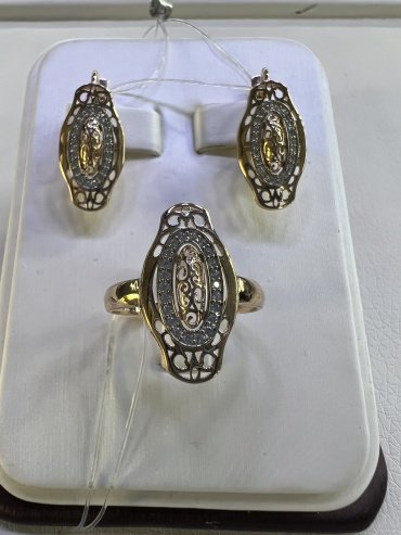 Комплект Exclusive Gold 930065821 вес 5.8 г золото, фианит