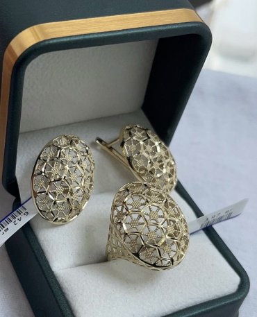 Комплект Exclusive Gold 84588644 вес 9.68 г золото, без вставок купить,NaN