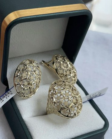 Комплект Exclusive Gold 84588644 вес 9.68 г золото, без вставок купить,NaN