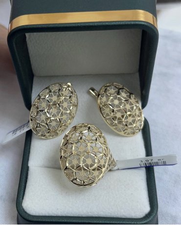 Комплект Exclusive Gold 84588644 вес 9.68 г золото, без вставок купить,NaN