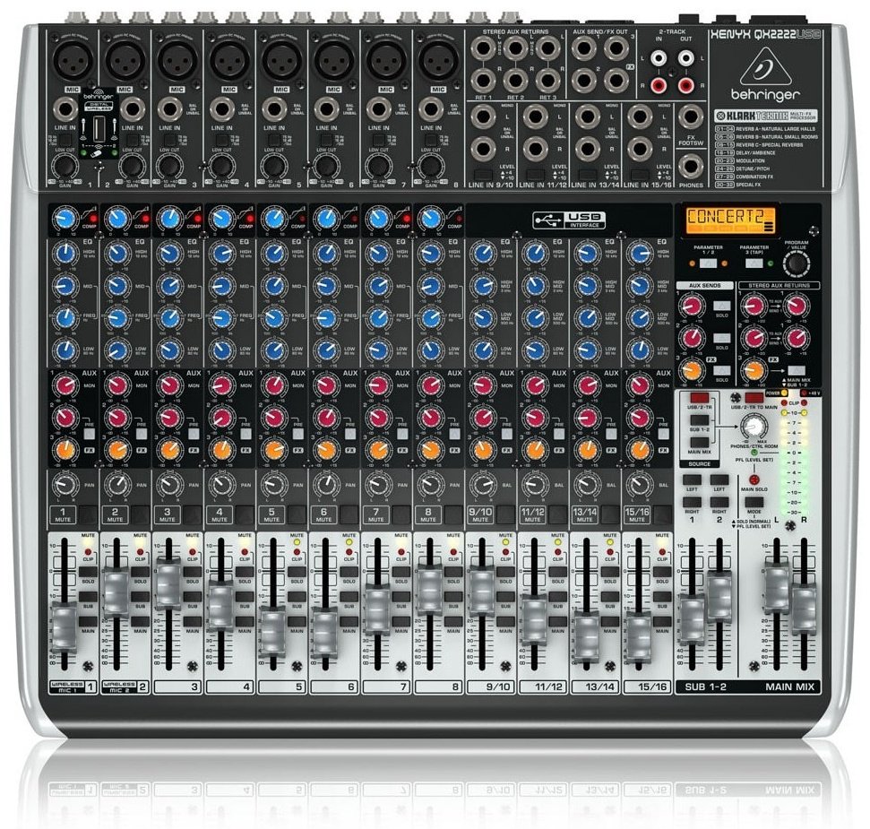 Микшерный пульт BEHRINGER Xenyx QX2222USB серый купить,240600