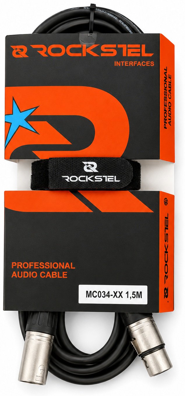 Кабель RockStel MC034-XX-1,5M 1.5 м черный купить,1500