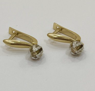 Комплект Exclusive Gold TOHA124676433 вес 3.5 г золото, бриллиант купить,NaN