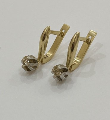 Комплект Exclusive Gold TOHA124676433 вес 3.5 г золото, бриллиант купить,NaN