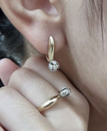 Комплект Exclusive Gold TOHA124676433 вес 3.5 г золото, бриллиант купить,NaN