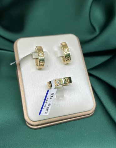 Комплект Exclusive Gold 5548797 вес 8.71 г золото, без вставок купить,569000