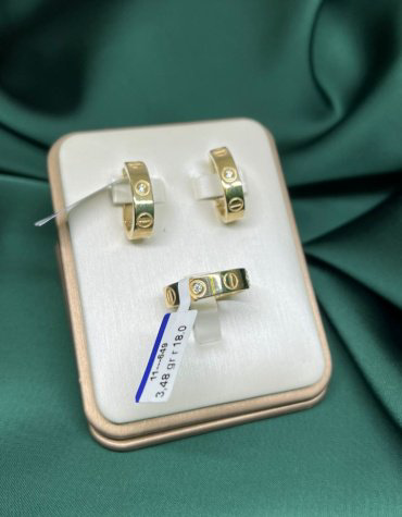 Комплект Exclusive Gold 5548797 вес 8.71 г золото, без вставок купить,569000