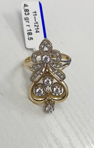 Кольцо Exclusive Gold 75688754 18.5р 5гр купить,NaN