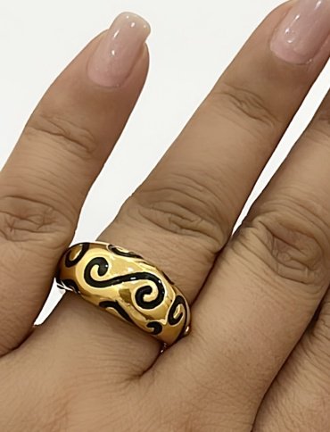 Кольцо Exclusive Gold 97558887 размер 18.5 вес 4.88 г золото, эмаль купить,NaN