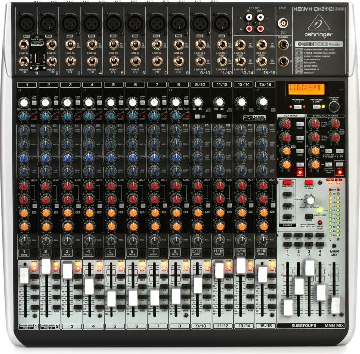 Микшерный пульт BEHRINGER Xenyx QX2442USB серый купить,279100