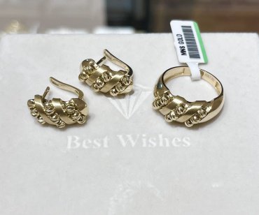 Комплект Exclusive Gold 856787 вес 8.2 г золото, без вставок купить,NaN