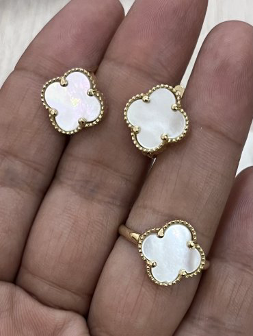 Комплект Exclusive Gold 6567777 вес 6.7 г золото, перламутр купить,NaN