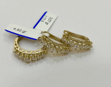 Комплект Exclusive Gold 855788 вес 7.99 г золото, фианит купить,NaN