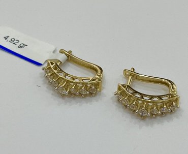 Комплект Exclusive Gold 855788 вес 7.99 г золото, фианит купить,NaN