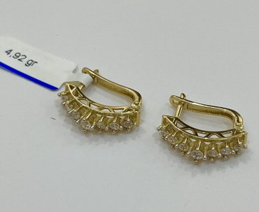 Комплект Exclusive Gold 855788 вес 7.99 г золото, фианит купить,NaN