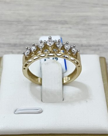 Кольцо Exclusive Gold 866888 размер 18.5 вес 3.12 г золото, фианит купить,NaN