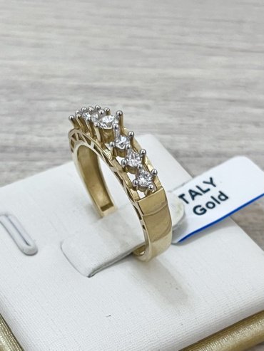 Кольцо Exclusive Gold 866888 размер 18.5 вес 3.12 г золото, фианит купить,NaN