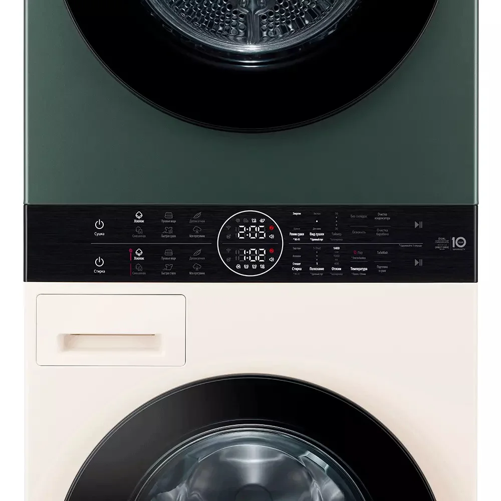 Стиральная машина LG WashTower Objet W4W8LVKK2HM зеленая/бежевая купить,NaN