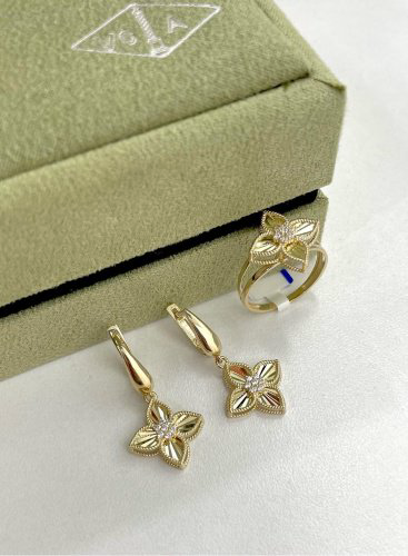 Комплект Exclusive Gold SharmGold677888 вес 5.8 г золото, фианит купить,399000