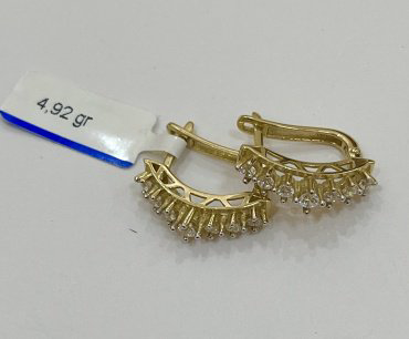 Серьги Exclusive Gold 765788654 вес 4.92 г золото, фианит купить,NaN