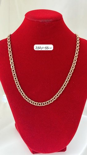 Цепь Exclusive Gold 240722023 длина 55 см, вес 7.5 г золото, плетение бисмарк