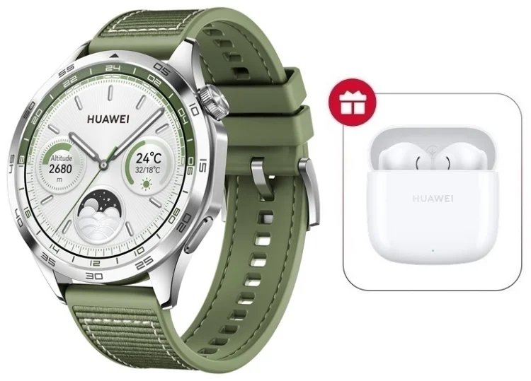 Смарт-часы Huawei Watch GT4 Phoinix-B19 55020BGY + Наушники Huawei FreeBuds SE2