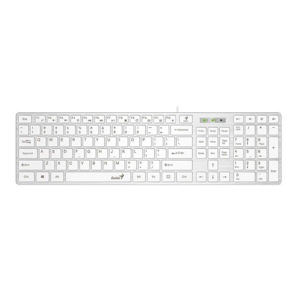 Клавиатура Genius Slimstar 126 Wired Keyboard 31310017418 белая