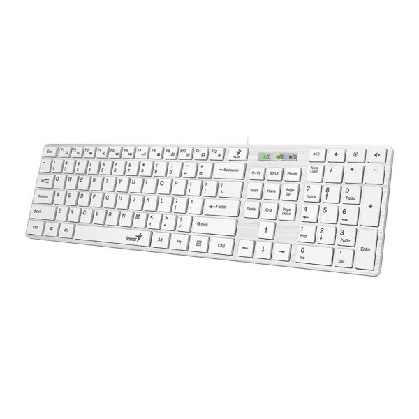 Клавиатура Genius Slimstar 126 Wired Keyboard 31310017418 белая купить,0
