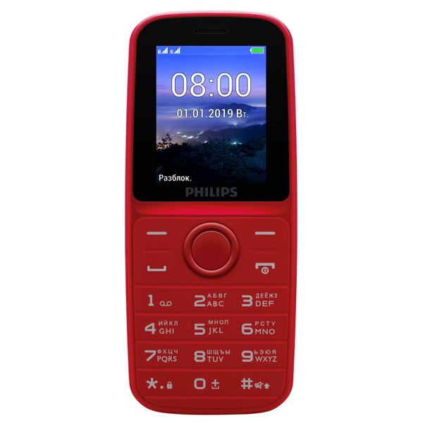Мобильный телефон Philips E109 Red купить,NaN