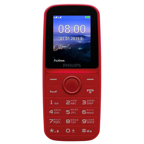 Мобильный телефон Philips E109 Red купить,NaN