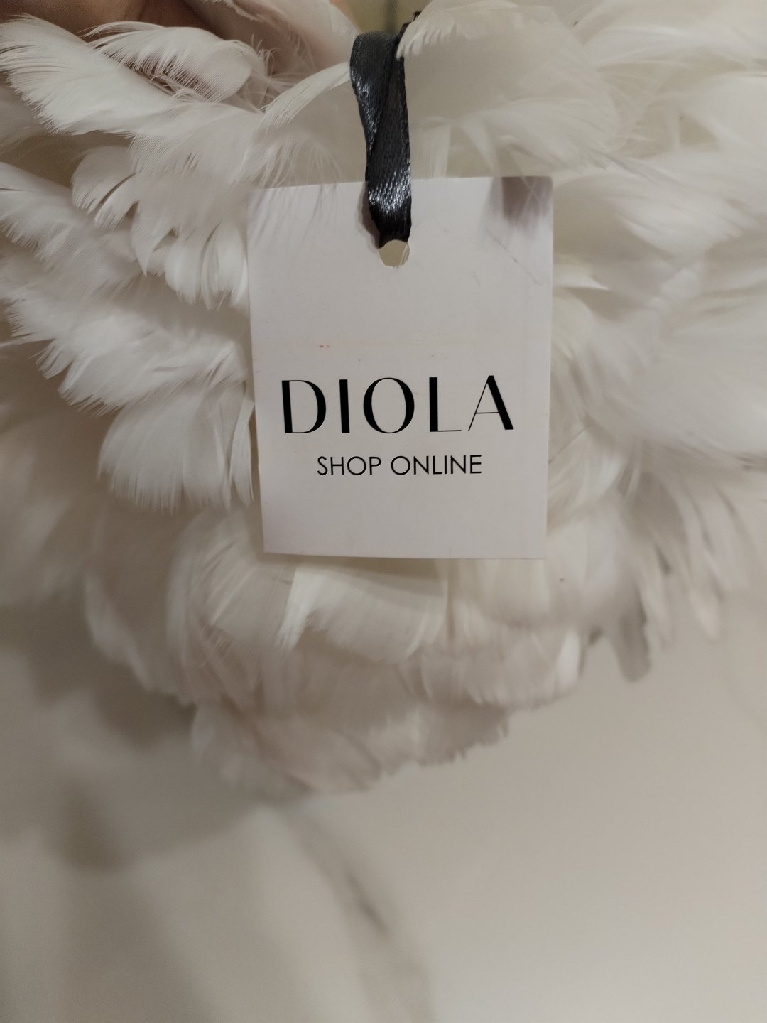 Diola декоративный светильник из перьев, Перья К032670 металл, лебединое перо купить,NaN