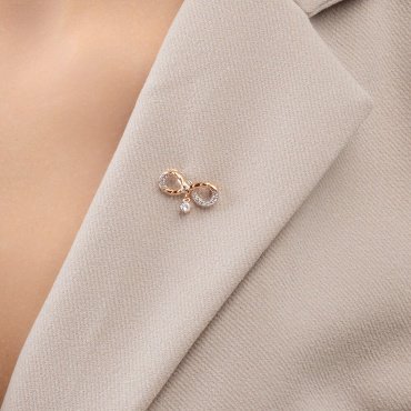 Брошь SOKOLOV 040325 вес 1.57 г золото, фианит купить,NaN