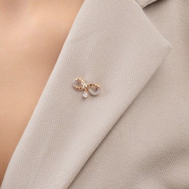 Брошь SOKOLOV 040325 вес 1.57 г золото, фианит купить,NaN