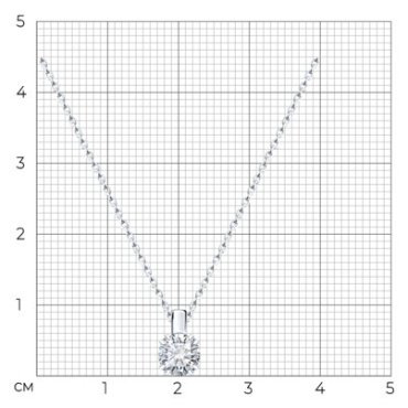 Колье Diamant 52-270-02371-1_45 длина 45 см вес 2.66 г золото, бриллиант купить,NaN