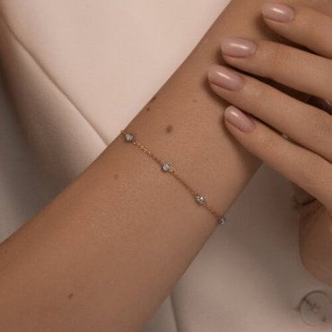 Браслет Diamant 51-250-02542-1_s длина 18 см, вес 1.78 г золото, плетение якорное купить,NaN