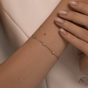 Браслет Diamant 51-250-02542-1_s длина 18 см, вес 1.78 г золото, плетение якорное купить,NaN