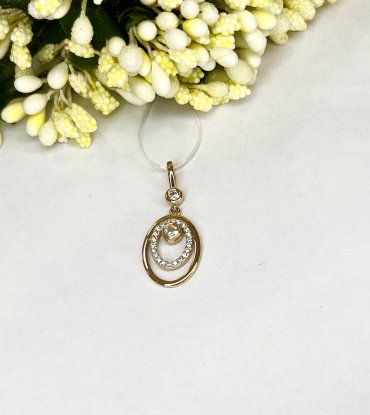 Подвеска Diamant 7643 вес 1.57 г золото, фианит купить,NaN