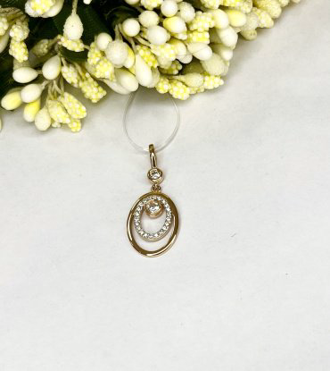 Подвеска Diamant 7643 вес 1.57 г золото, фианит купить,NaN
