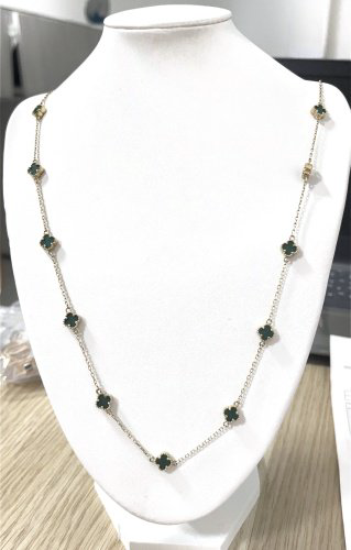 Колье Exclusive Gold 7567888 длина 70 см вес 13.5 г золото, малахит купить,NaN