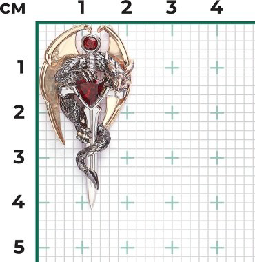 Подвеска ПЛАТИНА 03-3495-00-204-1111 вес 5.74 г золото, гранат купить,NaN