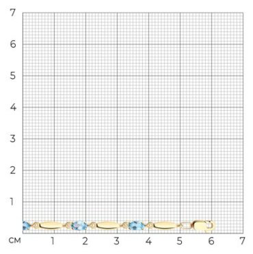 Браслет Diamant 51-350-00362-1_18 длина 18 см, вес 4 г золото, плетение фантазийное купить,NaN