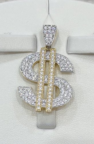 Подвеска Кубачи 7567888 вес 7.6 г золото, фианит Swarovski купить,NaN